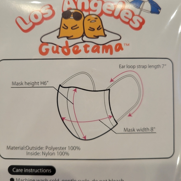 SANRIO Hello Kitty & Gudetama Reusable Face Mask - Picture 3 of 4